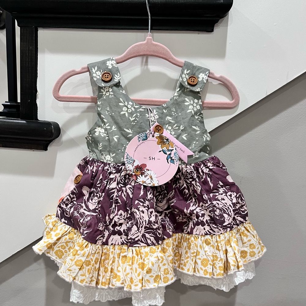 SweetHoney Fall Floral Dress
